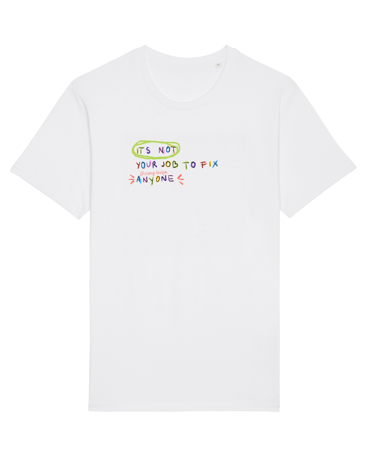 Tricou mânecă scurtă Unisex Rocker White