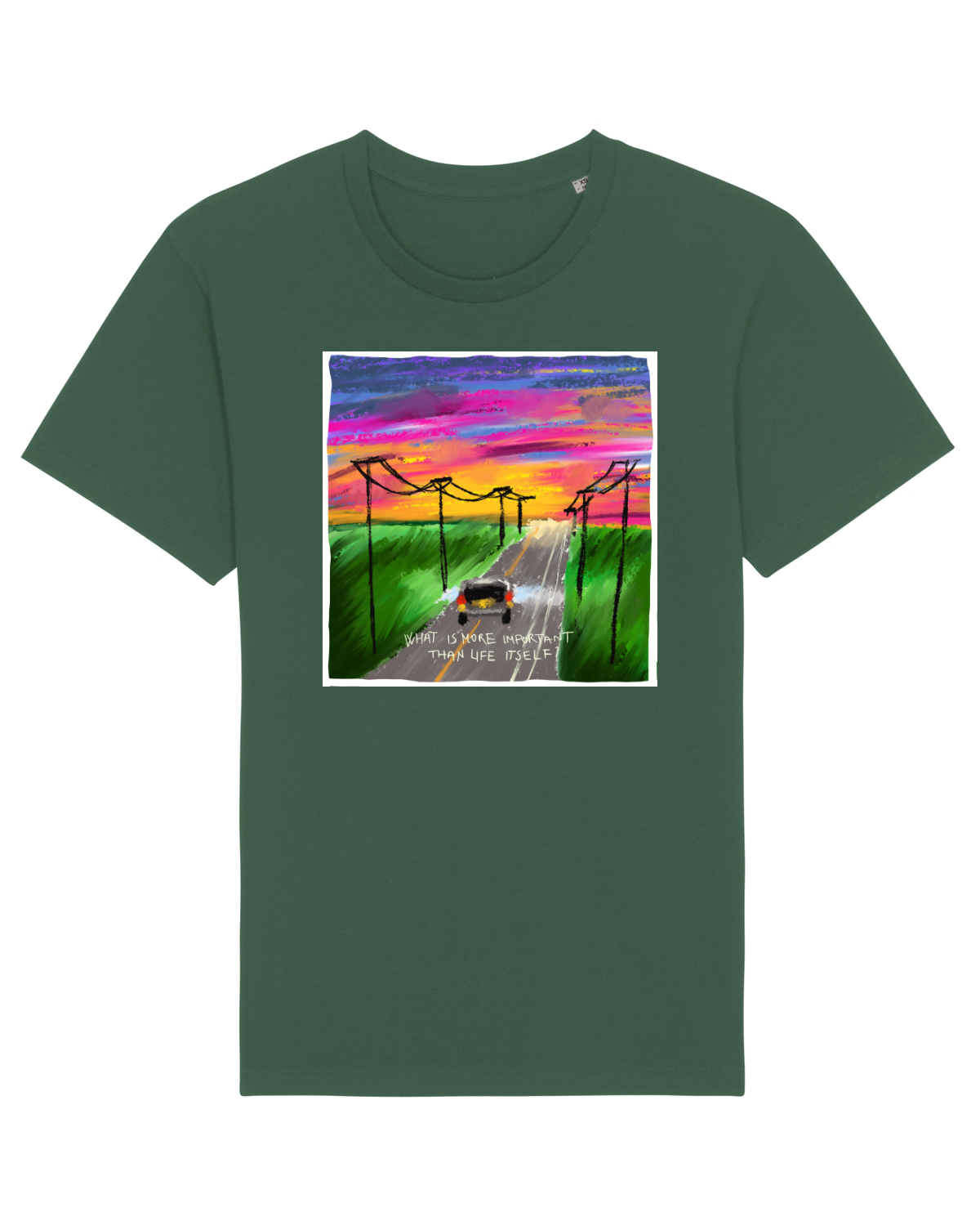 Tricou mânecă scurtă Unisex Rocker Bottle Green