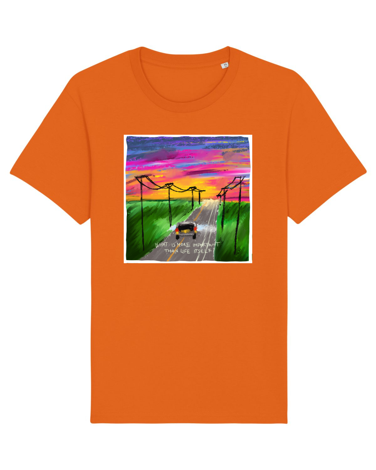 Tricou mânecă scurtă Unisex Rocker Bright Orange