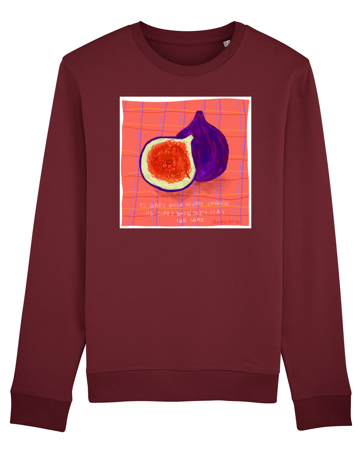 Bluză mânecă lungă Unisex Rise Burgundy