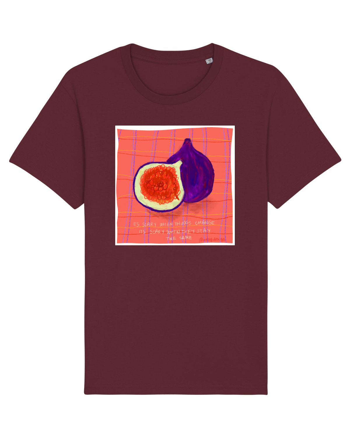Tricou mânecă scurtă Unisex Rocker Burgundy