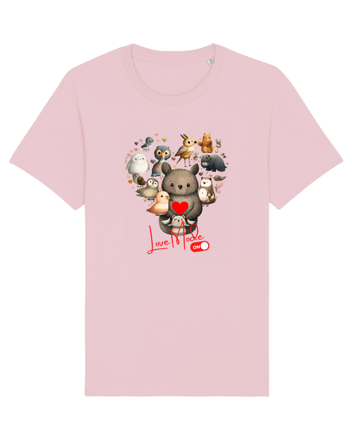 Tricou mânecă scurtă Unisex Rocker Cotton Pink