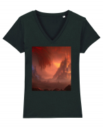 red castle Tricou mânecă scurtă guler V Damă Evoker