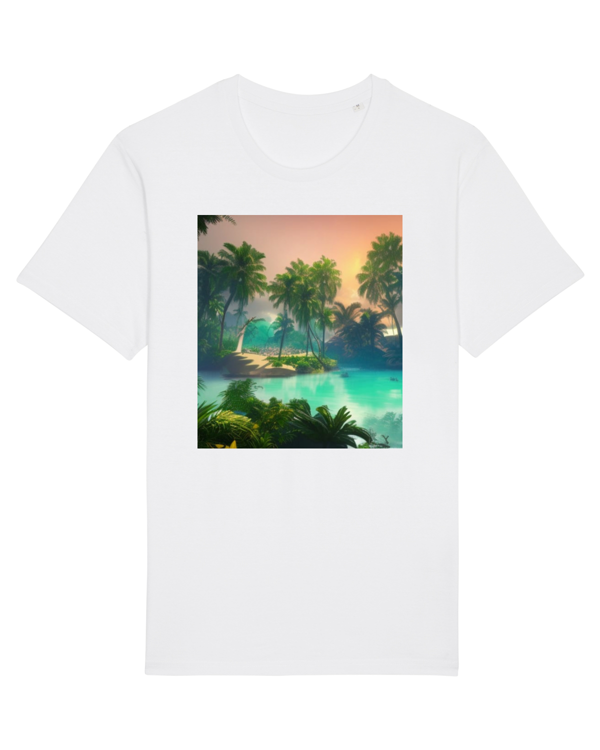 Tricou mânecă scurtă Unisex Rocker White