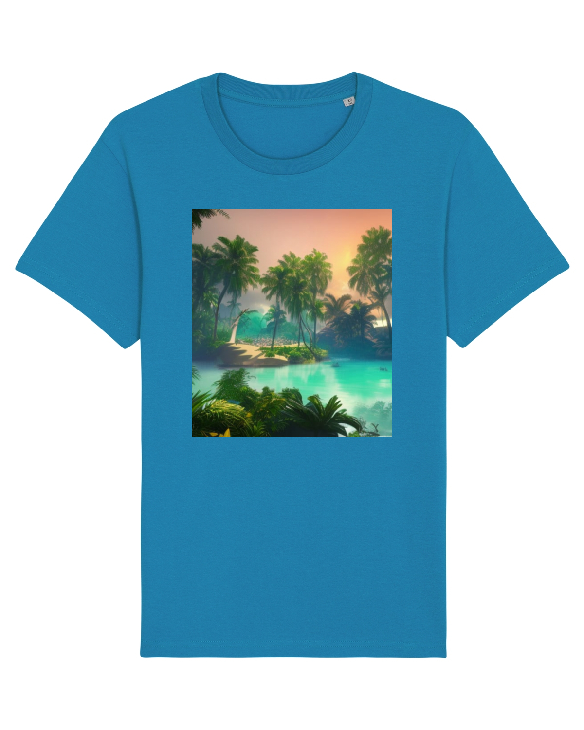 Tricou mânecă scurtă Unisex Rocker Azur