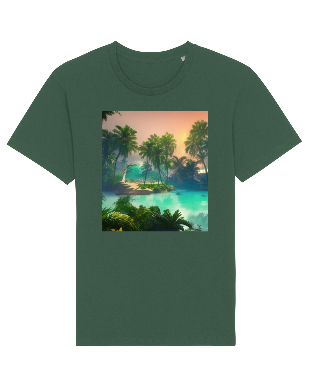 Tricou mânecă scurtă Unisex Rocker Bottle Green