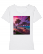 love  island Tricou mânecă scurtă guler larg fitted Damă Expresser