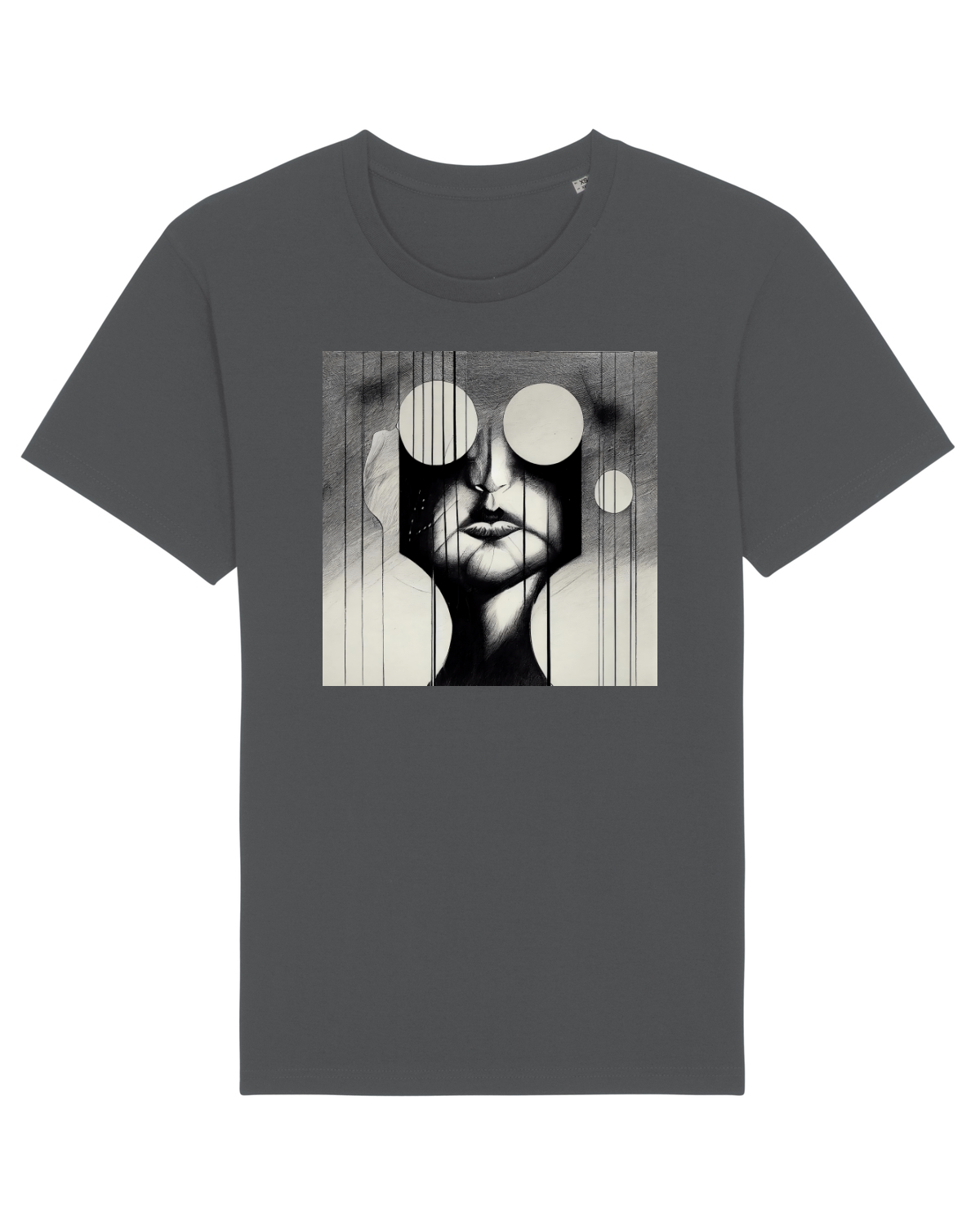 Tricou mânecă scurtă Unisex Rocker Anthracite