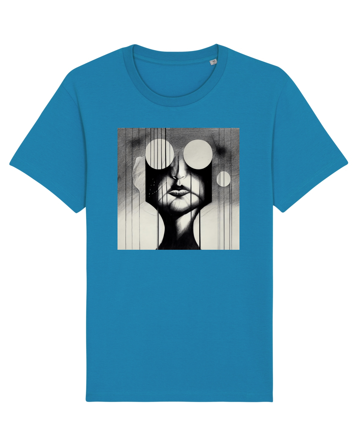 Tricou mânecă scurtă Unisex Rocker Azur
