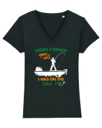 I was on the other line Tricou mânecă scurtă guler V Damă Evoker