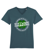 SOFTWARE ENGINEERS Tricou mânecă scurtă guler V Bărbat Presenter