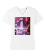FIGHT FOR YOUR FAIRYTALE Tricou mânecă scurtă guler V Bărbat Presenter