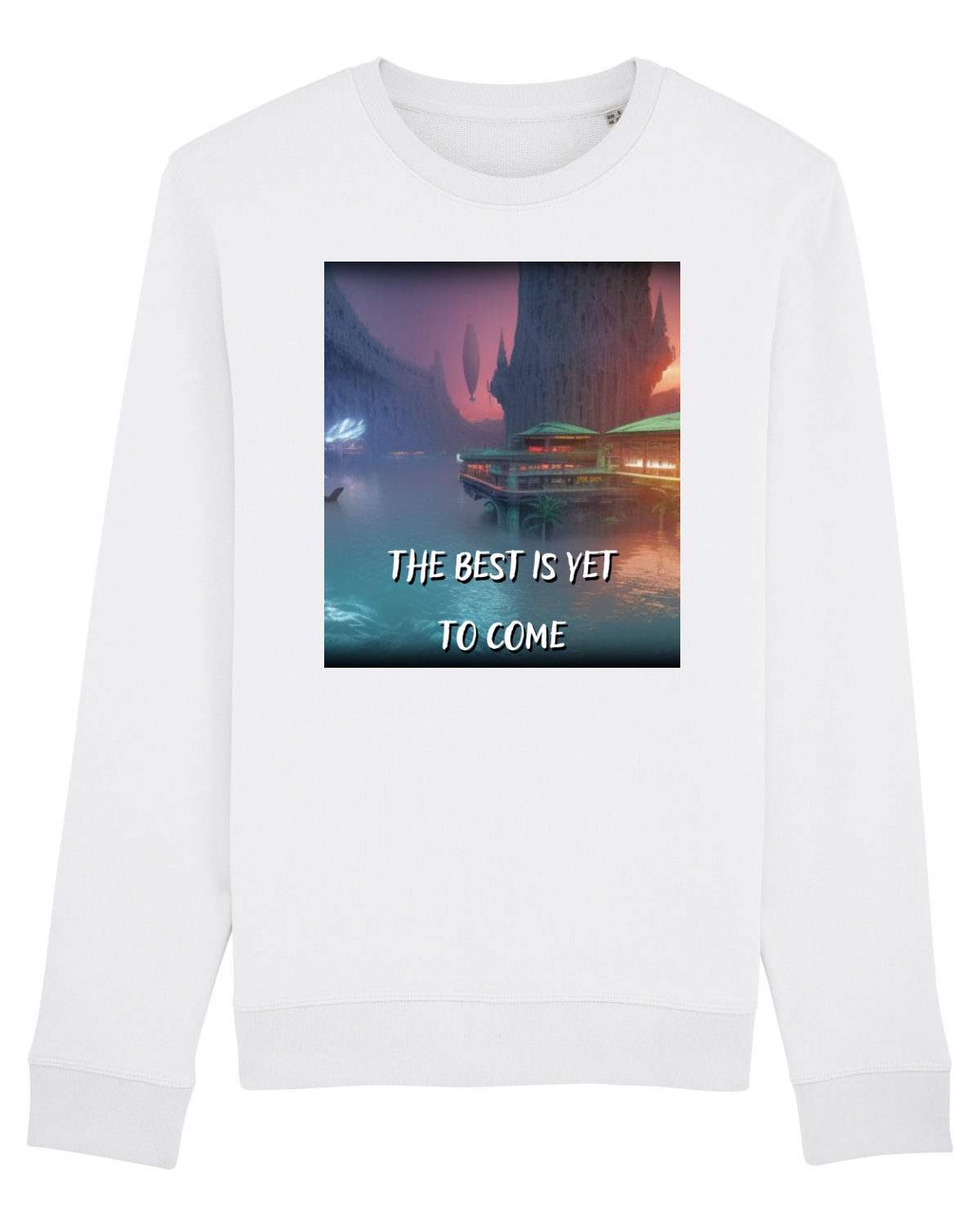 Bluză mânecă lungă Unisex Rise White