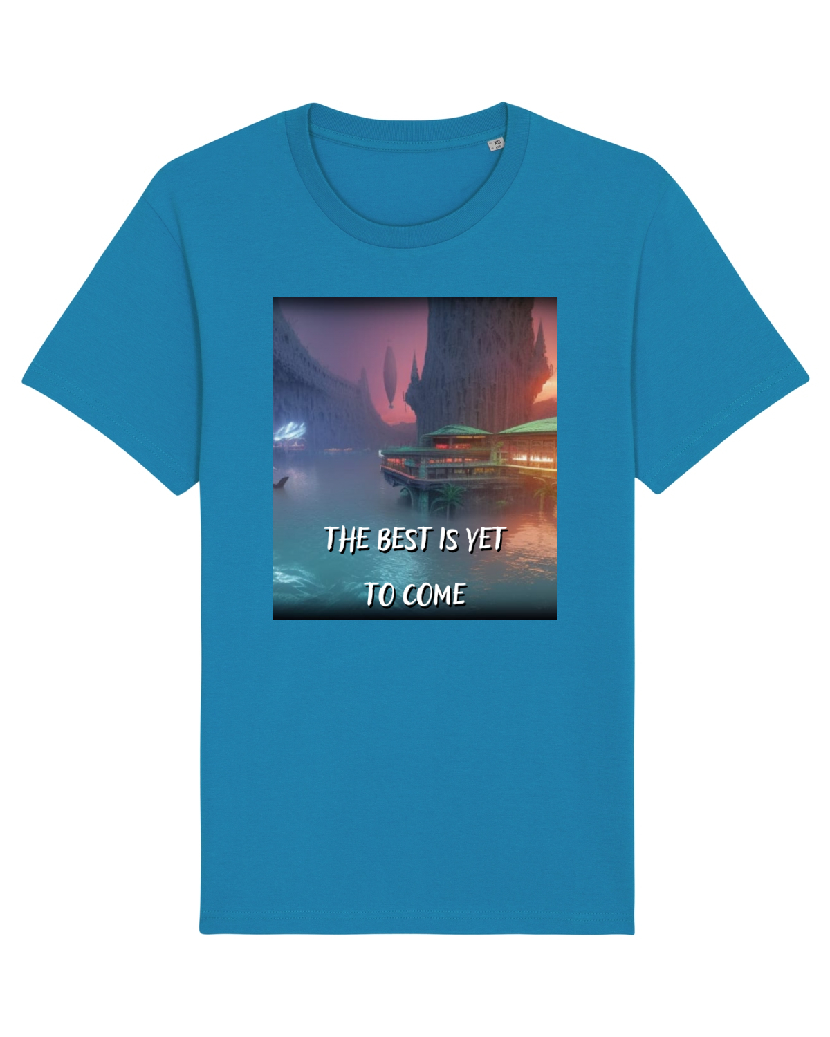 Tricou mânecă scurtă Unisex Rocker Azur