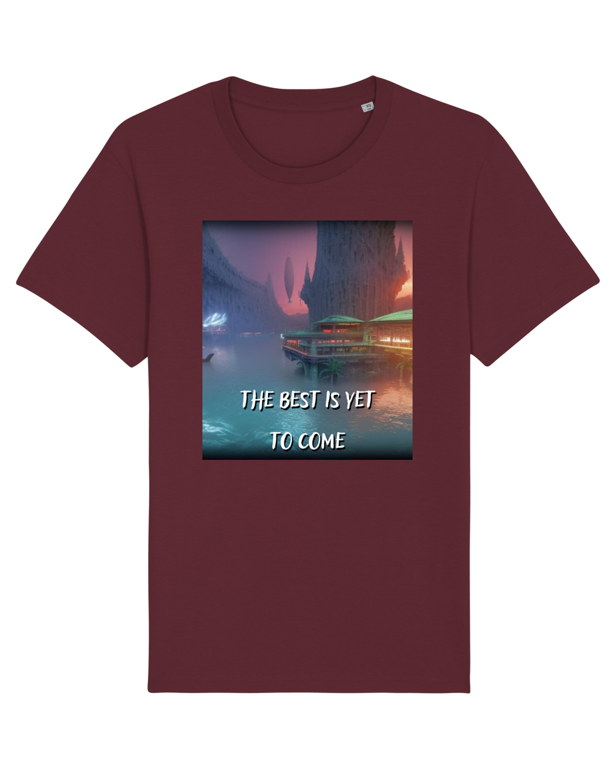 Tricou mânecă scurtă Unisex Rocker Burgundy