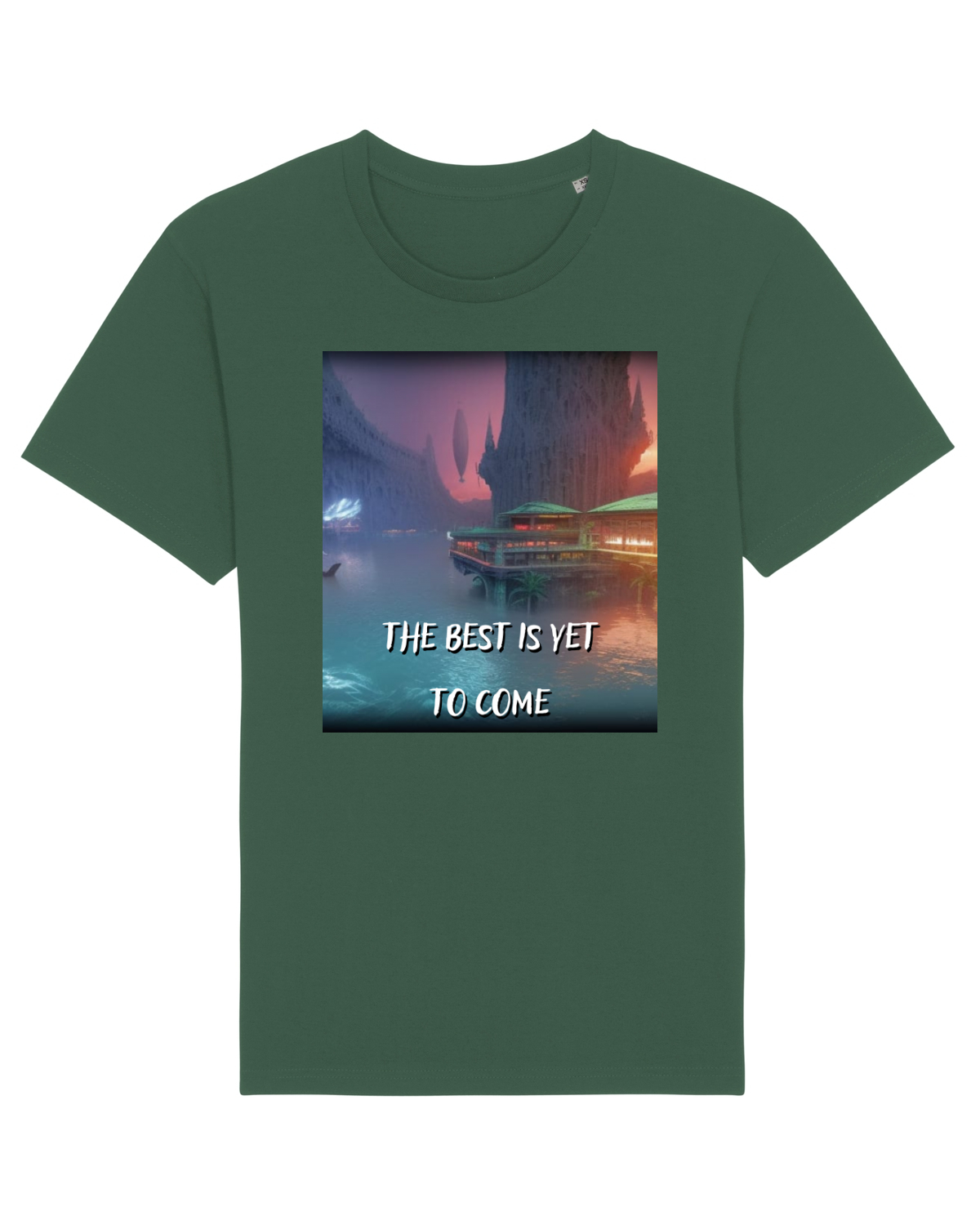 Tricou mânecă scurtă Unisex Rocker Bottle Green