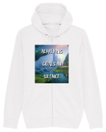 ACHIEVING GOALS IN SILENCE Hanorac cu fermoar Unisex Connector