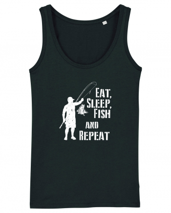 Eat sleep fish repeat Black