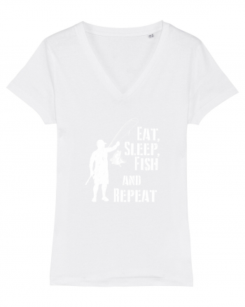 Eat sleep fish repeat White