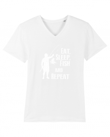 Eat sleep fish repeat White