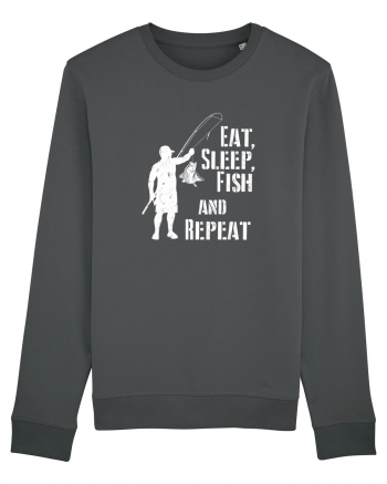 Eat sleep fish repeat Anthracite