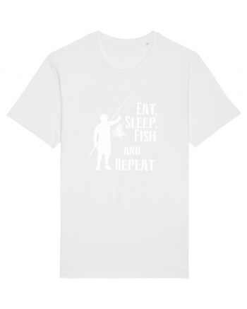 Eat sleep fish repeat White