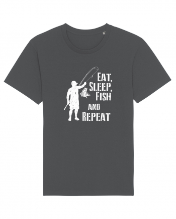 Eat sleep fish repeat Anthracite