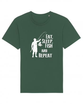 Eat sleep fish repeat Bottle Green