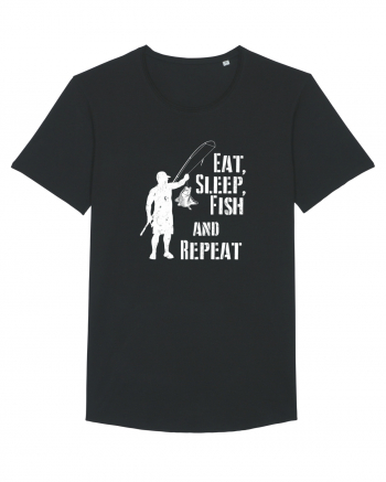 Eat sleep fish repeat Black