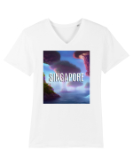 SINGAPORE Tricou mânecă scurtă guler V Bărbat Presenter