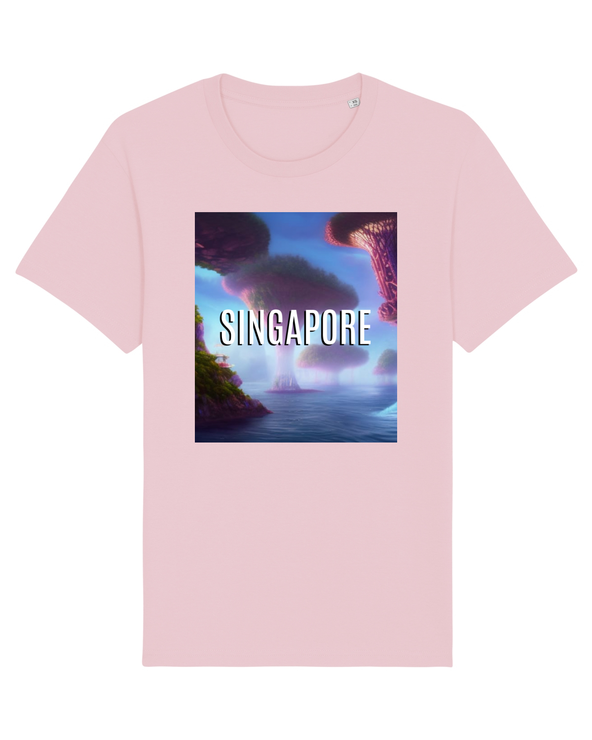 Tricou mânecă scurtă Unisex Rocker Cotton Pink
