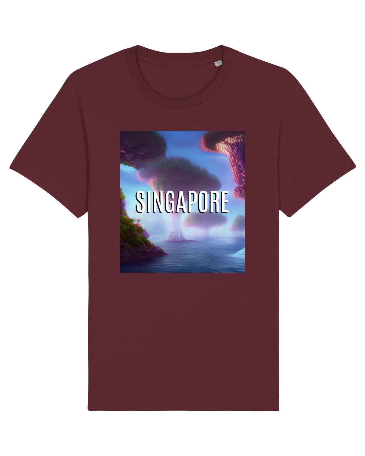 Tricou mânecă scurtă Unisex Rocker Burgundy