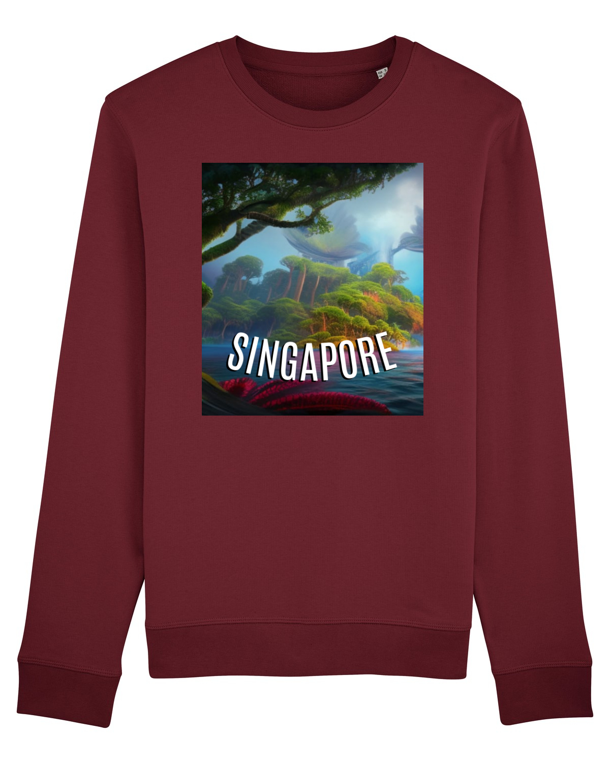 Bluză mânecă lungă Unisex Rise Burgundy