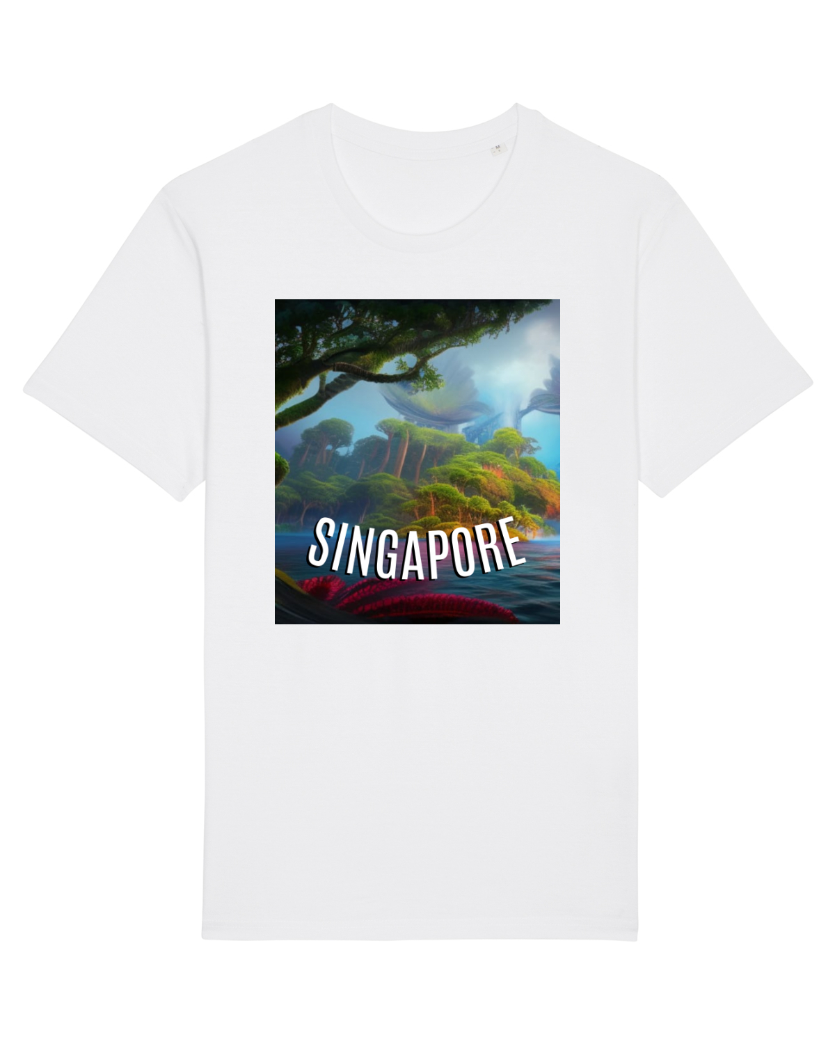 Tricou mânecă scurtă Unisex Rocker White
