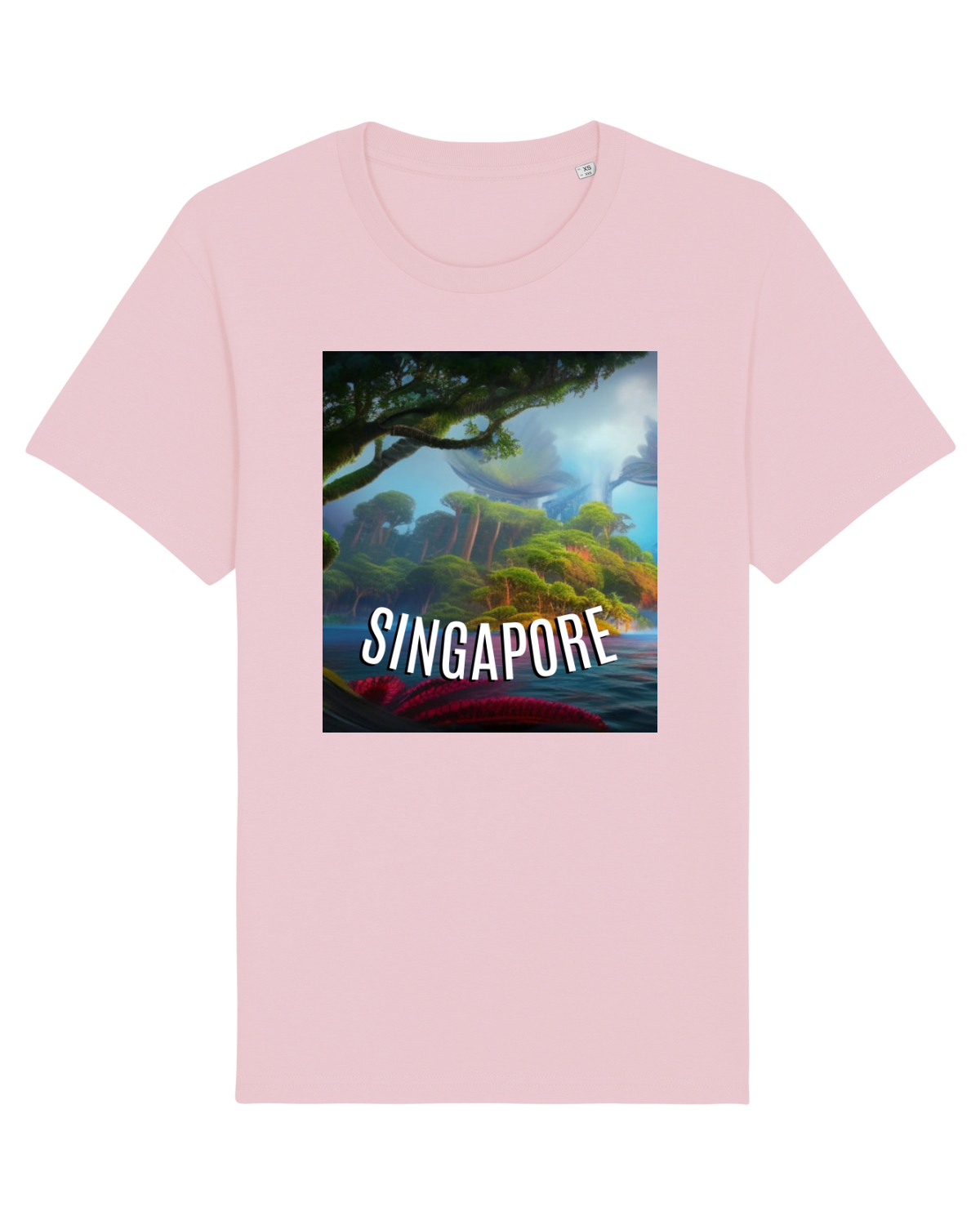 Tricou mânecă scurtă Unisex Rocker Cotton Pink