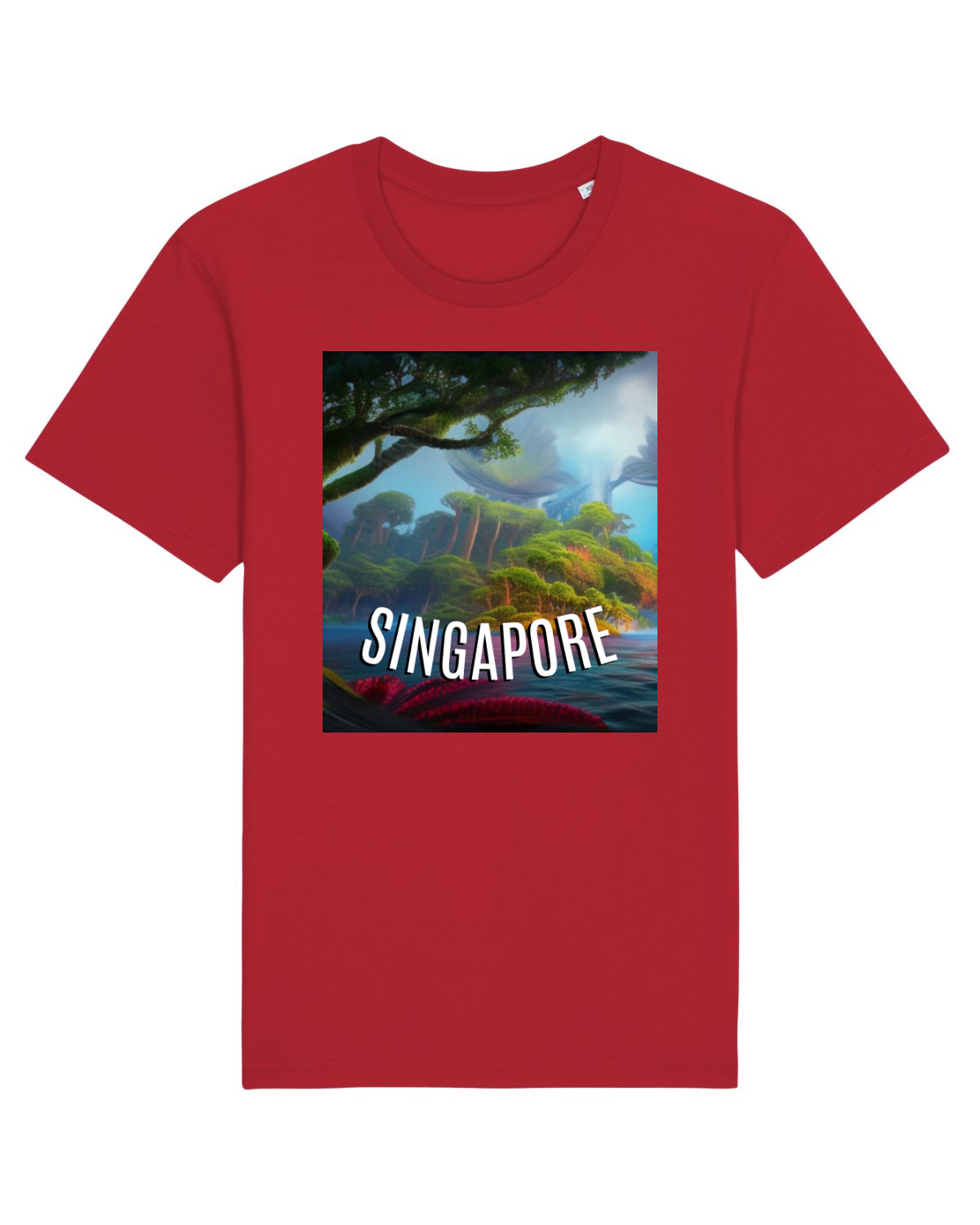 Tricou mânecă scurtă Unisex Rocker Red