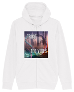 TRUST THE VIBES Hanorac cu fermoar Unisex Connector