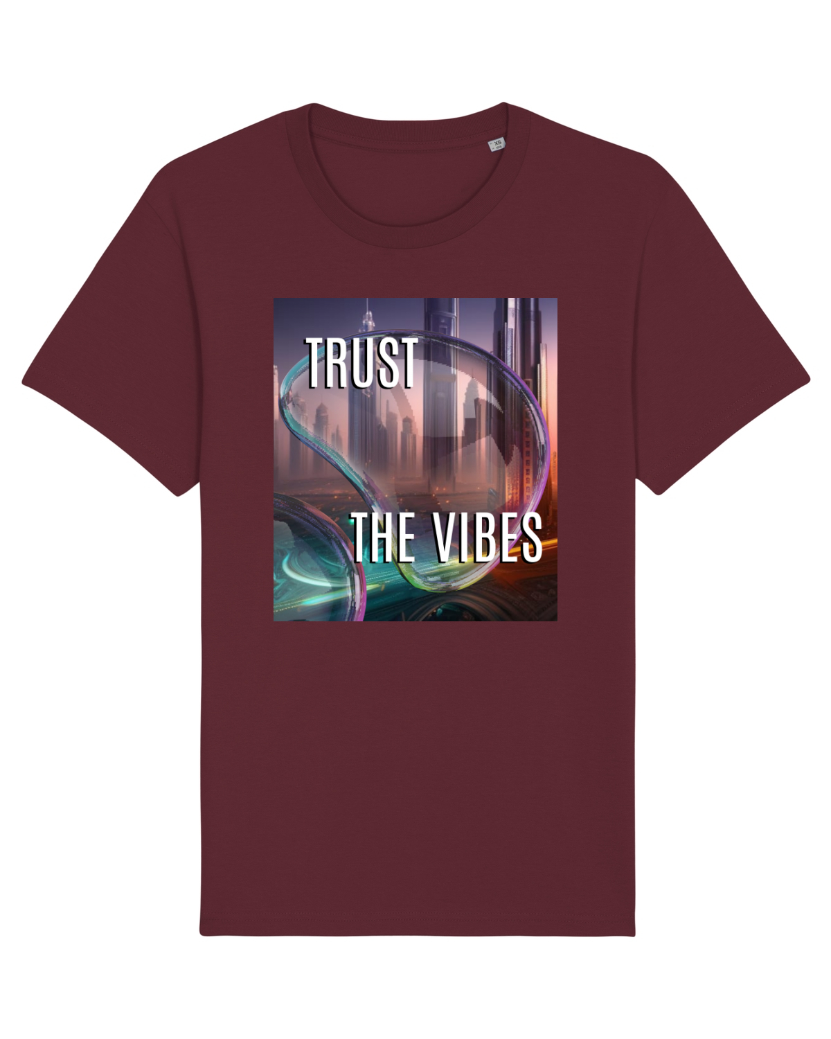 Tricou mânecă scurtă Unisex Rocker Burgundy