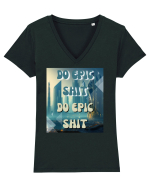 DO EPIC SHIT X2 Tricou mânecă scurtă guler V Damă Evoker