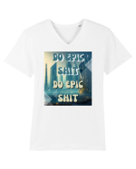DO EPIC SHIT X2 Tricou mânecă scurtă guler V Bărbat Presenter