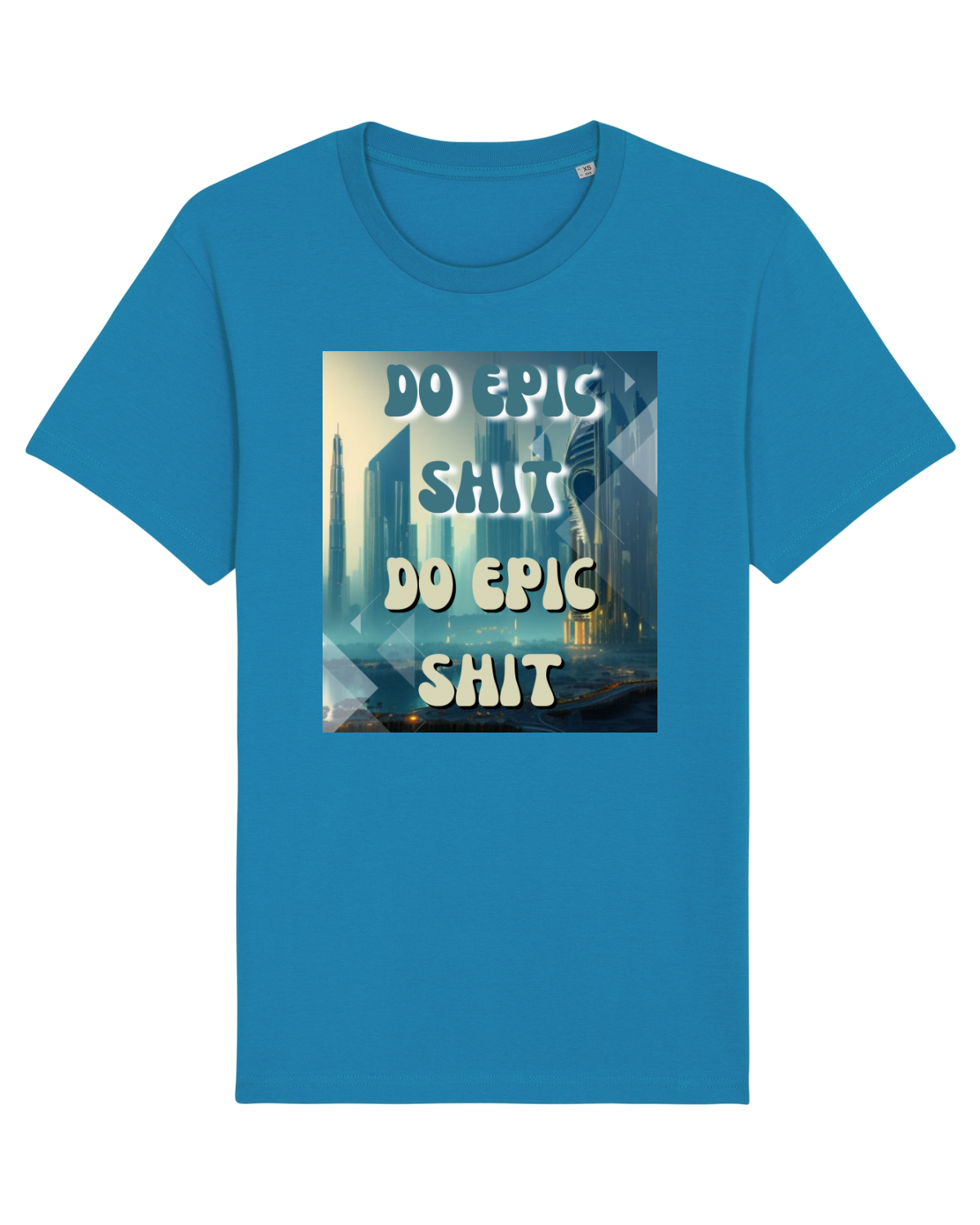 Tricou mânecă scurtă Unisex Rocker Azur