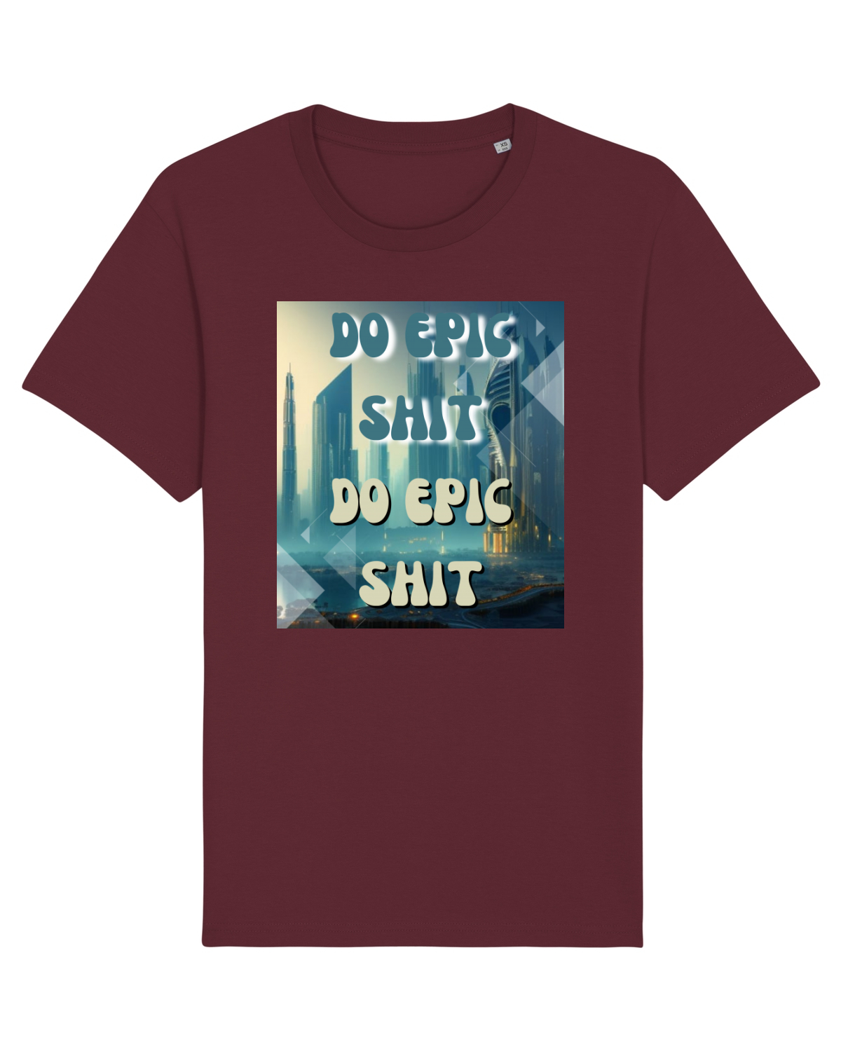 Tricou mânecă scurtă Unisex Rocker Burgundy