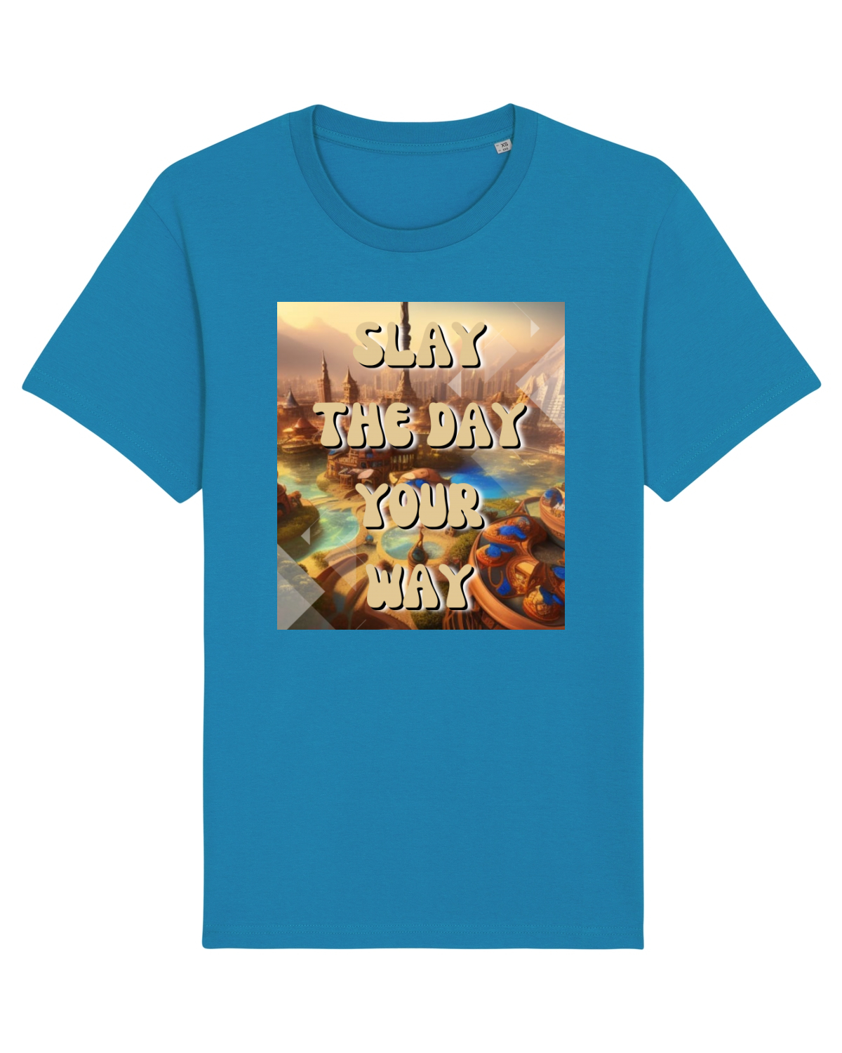 Tricou mânecă scurtă Unisex Rocker Azur