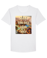 SLAY THE DAY YOUR WAY Tricou mânecă scurtă guler larg Bărbat Skater
