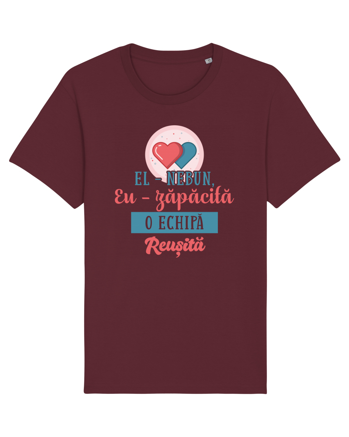 Tricou mânecă scurtă Unisex Rocker Burgundy