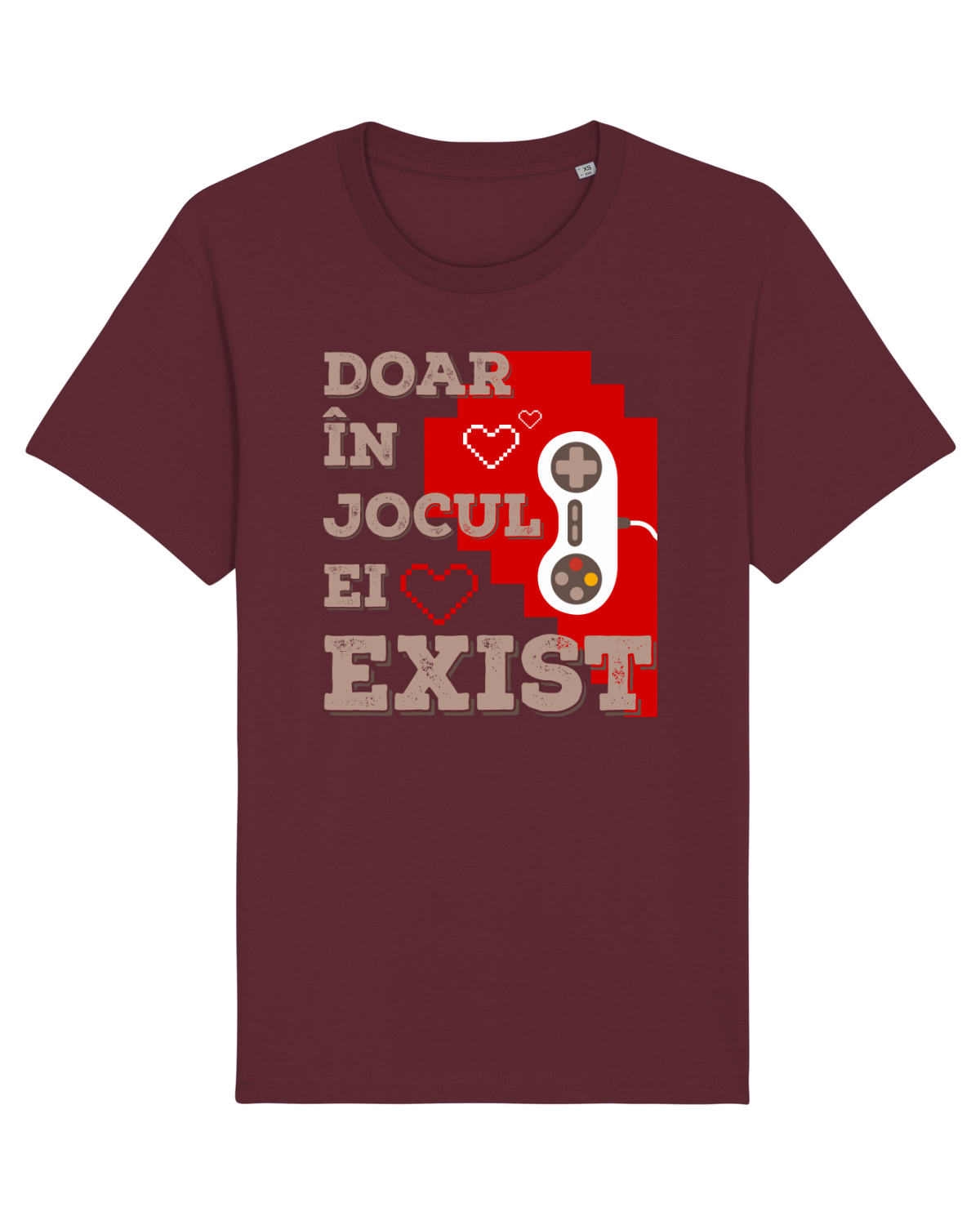 Tricou mânecă scurtă Unisex Rocker Burgundy