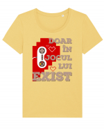 Doar în jocul lui exist Tricou mânecă scurtă guler larg fitted Damă Expresser