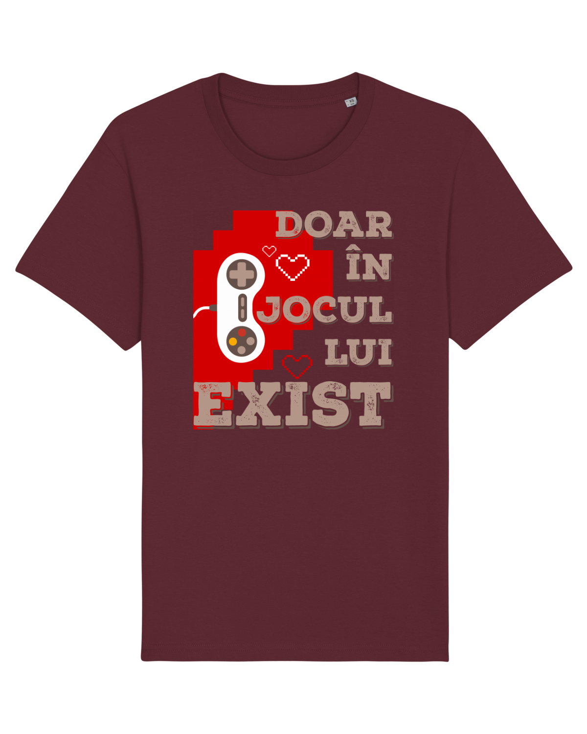 Tricou mânecă scurtă Unisex Rocker Burgundy