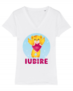 Iubire cu ursuleț - v2 Tricou mânecă scurtă guler V Damă Evoker