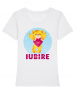 Iubire cu ursuleț - v2 Tricou mânecă scurtă guler larg fitted Damă Expresser